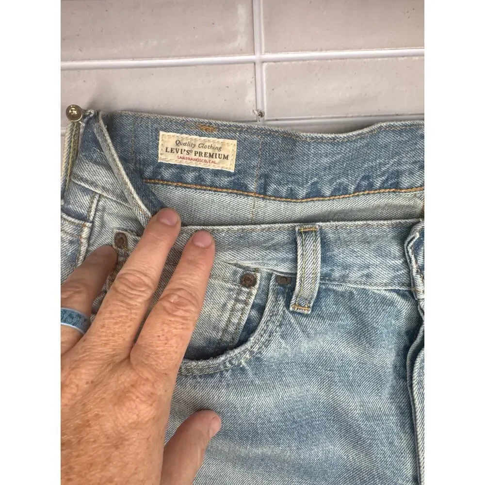 Levi's 501 Jeans, Men's, 32x32 Rare Happy To Be Here Destructed Hemp Selvedge